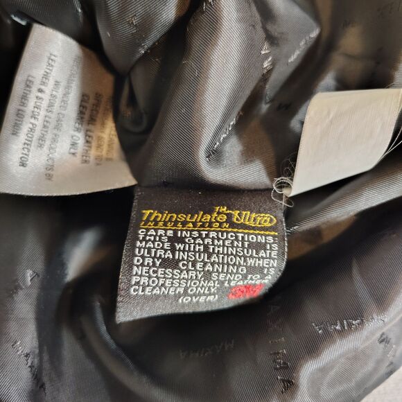 Vtg Maxima Wilson's Womens Black Leather Jacket Medium Button Up Soft 90s Y2K - Picture 11 of 16